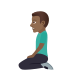 🧎🏾‍♂️ man kneeling: medium-dark skin tone display on JoyPixels